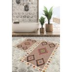 Viyana Home Dijital Baskılı Kaymaz Tabanlı Yıkanabilir 2'li Set Banya Halısı Klozet Takımı Paspas VHKZ-HK-103 - Renkli - 886
