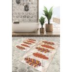 Viyana Home Dijital Baskılı Kaymaz Tabanlı Yıkanabilir 2'li Set Banya Halısı Klozet Takımı Paspas VHKZ-HS-340 - Renkli - 910