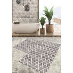 Viyana Home Dijital Baskılı Kaymaz Tabanlı Yıkanabilir 2'li Set Banya Halısı Klozet Takımı Paspas VHKZ-HT-1084 - Renkli - 950