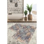 Viyana Home Dijital Baskılı Kaymaz Tabanlı Yıkanabilir 2'li Set Banya Halısı Klozet Takımı Paspas VHKZ-HT-111 - Mor