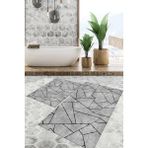 Viyana Home Dijital Baskılı Kaymaz Tabanlı Yıkanabilir 2'li Set Banya Halısı Klozet Takımı Paspas VHKZ-HT-1114 - Renkli - 962