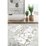 Viyana Home Dijital Baskılı Kaymaz Tabanlı Yıkanabilir 2'li Set Banya Halısı Klozet Takımı Paspas VHKZ-HT-1261 - Renkli - 992