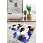 Viyana Home Dijital Baskılı Kaymaz Tabanlı Yıkanabilir 2'li Set Banya Halısı Klozet Takımı Paspas VHKZ-HT-1298 - Renkli - 959