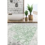 Viyana Home Dijital Baskılı Kaymaz Tabanlı Yıkanabilir 2'li Set Banya Halısı Klozet Takımı Paspas VHKZ-HT-1331 - Yeşil