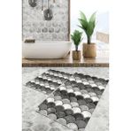Viyana Home Dijital Baskılı Kaymaz Tabanlı Yıkanabilir 2'li Set Banya Halısı Klozet Takımı Paspas VHKZ-HT-1376 - Renkli - 922