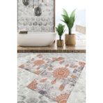 Viyana Home Dijital Baskılı Kaymaz Tabanlı Yıkanabilir 2'li Set Banya Halısı Klozet Takımı Paspas VHKZ-HT-1522 - Gri