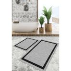 Viyana Home Dijital Baskılı Kaymaz Tabanlı Yıkanabilir 2'li Set Banya Halısı Klozet Takımı Paspas VHKZ-HT-1588 - Renkli - 985