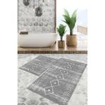 Viyana Home Dijital Baskılı Kaymaz Tabanlı Yıkanabilir 2'li Set Banya Halısı Klozet Takımı Paspas VHKZ-HT-1594 - Renkli - 1029