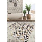 Viyana Home Dijital Baskılı Kaymaz Tabanlı Yıkanabilir 2'li Set Banya Halısı Klozet Takımı Paspas VHKZ-HT-160 - Renkli - 1000