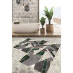 Viyana Home Dijital Baskılı Kaymaz Tabanlı Yıkanabilir 2'li Set Banya Halısı Klozet Takımı Paspas VHKZ-HT-167 - Yeşil