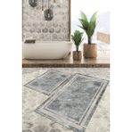 Viyana Home Dijital Baskılı Kaymaz Tabanlı Yıkanabilir 2'li Set Banya Halısı Klozet Takımı Paspas VHKZ-HT-168 - Renkli - 1002