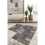 Viyana Home Dijital Baskılı Kaymaz Tabanlı Yıkanabilir 2'li Set Banya Halısı Klozet Takımı Paspas VHKZ-HT-177 - Renkli - 1020