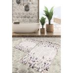 Viyana Home Dijital Baskılı Kaymaz Tabanlı Yıkanabilir 2'li Set Banya Halısı Klozet Takımı Paspas VHKZ-HT-300 - Renkli