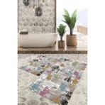 Viyana Home Dijital Baskılı Kaymaz Tabanlı Yıkanabilir 2'li Set Banya Halısı Klozet Takımı Paspas VHKZ-HT-514 - Renkli - 931