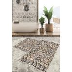 Viyana Home Dijital Baskılı Kaymaz Tabanlı Yıkanabilir 2'li Set Banya Halısı Klozet Takımı Paspas VHKZ-HT-578 - Renkli - 1046