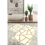 Viyana Home Dijital Baskılı Kaymaz Tabanlı Yıkanabilir 2'li Set Banya Halısı Klozet Takımı Paspas VHKZ-HT-684 - Renkli - 1069