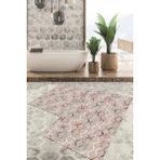 Viyana Home Dijital Baskılı Kaymaz Tabanlı Yıkanabilir 2'li Set Banya Halısı Klozet Takımı Paspas VHKZ-HT-762 - Renkli - 1062