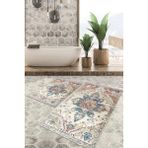 Viyana Home Dijital Baskılı Kaymaz Tabanlı Yıkanabilir 2'li Set Banya Halısı Klozet Takımı Paspas VHKZ-HY-1045 - Renkli - 1109