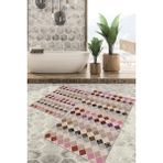 Viyana Home Dijital Baskılı Kaymaz Tabanlı Yıkanabilir 2'li Set Banya Halısı Klozet Takımı Paspas VHKZ-HY-904 - Renkli - 1009