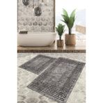 Viyana Home Dijital Baskılı Kaymaz Tabanlı Yıkanabilir 2'li Set Banya Halısı Klozet Takımı Paspas VHKZ-SD-1132 - Renkli - 1166