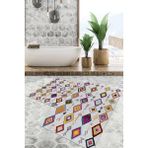 Viyana Home Dijital Baskılı Kaymaz Tabanlı Yıkanabilir 2'li Set Banya Halısı Klozet Takımı Paspas VHKZ-SD-1182 - Gri