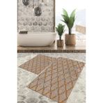 Viyana Home Dijital Baskılı Kaymaz Tabanlı Yıkanabilir 2'li Set Banya Halısı Klozet Takımı Paspas VHKZ-SD-253 - Renkli