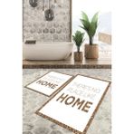 Viyana Home Dijital Baskılı Kaymaz Tabanlı Yıkanabilir 2'li Set Banya Halısı Klozet Takımı Paspas VHKZ-SD-358 - Renkli - 1168