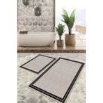 Viyana Home Dijital Baskılı Kaymaz Tabanlı Yıkanabilir 2'li Set Banya Halısı Klozet Takımı Paspas VHKZ-SD-362 - Renkli - 1179