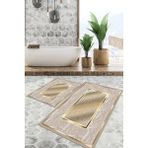 Viyana Home Dijital Baskılı Kaymaz Tabanlı Yıkanabilir 2'li Set Banya Halısı Klozet Takımı Paspas VHKZ-SD-378 - Renkli - 1055