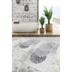 Viyana Home Dijital Baskılı Kaymaz Tabanlı Yıkanabilir 2'li Set Banya Halısı Klozet Takımı Paspas VHKZ-SD-392 - Renkli - 1188
