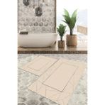 Viyana Home Dijital Baskılı Kaymaz Tabanlı Yıkanabilir 2'li Set Banya Halısı Klozet Takımı Paspas VHKZ-SD-441 - Gümüş
