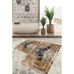 Viyana Home Dijital Baskılı Kaymaz Tabanlı Yıkanabilir 2'li Set Banya Halısı Klozet Takımı Paspas VHKZ-SD-470 - Renkli - 1192