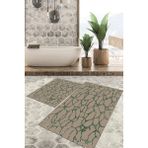 Viyana Home Dijital Baskılı Kaymaz Tabanlı Yıkanabilir 2'li Set Banya Halısı Klozet Takımı Paspas Vhkz-Sd-48 - Renkli - 1143