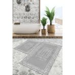 Viyana Home Dijital Baskılı Kaymaz Tabanlı Yıkanabilir 2'li Set Banya Halısı Klozet Takımı Paspas VHKZ-SD-559 - Renkli - 1214