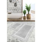 Viyana Home Dijital Baskılı Kaymaz Tabanlı Yıkanabilir 2'li Set Banya Halısı Klozet Takımı Paspas VHKZ-SD-563 - Renkli - 1215