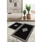 Viyana Home Dijital Baskılı Kaymaz Tabanlı Yıkanabilir 2'li Set Banya Halısı Klozet Takımı Paspas VHKZ-SD-618 - Renkli - 20