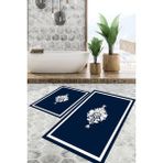 Viyana Home Dijital Baskılı Kaymaz Tabanlı Yıkanabilir 2'li Set Banya Halısı Klozet Takımı Paspas VHKZ-SD-721 - Renkli - 1221