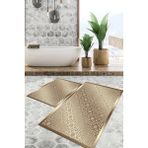 Viyana Home Dijital Baskılı Kaymaz Tabanlı Yıkanabilir 2'li Set Banya Halısı Klozet Takımı Paspas VHKZ-SD-722 - Renkli - 1184