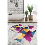 Viyana Home Dijital Baskılı Kaymaz Tabanlı Yıkanabilir 2'li Set Banya Halısı Klozet Takımı Paspas VHKZ-SD-736 - Renkli - 1185