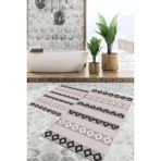 Viyana Home Dijital Baskılı Kaymaz Tabanlı Yıkanabilir 2'li Set Banya Halısı Klozet Takımı Paspas VHKZ-SD-749 - Renkli - 1171