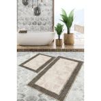 Viyana Home Dijital Baskılı Kaymaz Tabanlı Yıkanabilir 2'li Set Banya Halısı Klozet Takımı Paspas VHKZ-SD-751 - Renkli - 1226
