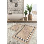 Viyana Home Dijital Baskılı Kaymaz Tabanlı Yıkanabilir 2'li Set Banya Halısı Klozet Takımı Paspas VHKZ-SD-784 - Renkli - 1113