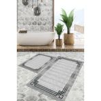 Viyana Home Dijital Baskılı Kaymaz Tabanlı Yıkanabilir 2'li Set Banya Halısı Klozet Takımı Paspas VHKZ-SD-793 - Renkli - 1181