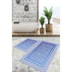 Viyana Home Dijital Baskılı Kaymaz Tabanlı Yıkanabilir 2'li Set Banya Halısı Klozet Takımı Paspas VHKZ-SD-837 - Renkli - 23