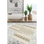 Viyana Home Dijital Baskılı Kaymaz Tabanlı Yıkanabilir 2'li Set Banya Halısı Klozet Takımı Paspas VHKZ-SD-850 - Renkli - 27