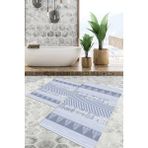 Viyana Home Dijital Baskılı Kaymaz Tabanlı Yıkanabilir 2'li Set Banya Halısı Klozet Takımı Paspas VHKZ-SD-851 - Gri - 95