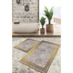 Viyana Home Dijital Baskılı Kaymaz Tabanlı Yıkanabilir 2'li Set Banya Halısı Klozet Takımı Paspas VHKZ-SD-864 - Renkli - 31