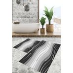 Viyana Home Dijital Baskılı Kaymaz Tabanlı Yıkanabilir 2'li Set Banya Halısı Klozet Takımı Paspas VHKZ-SD-913 - Renkli - 35