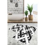Viyana Home Dijital Baskılı Kaymaz Tabanlı Yıkanabilir 2'li Set Banya Halısı Klozet Takımı Paspas VHKZ-SD-941 - Gri - 115