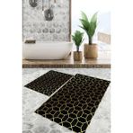 Viyana Home Dijital Baskılı Kaymaz Tabanlı Yıkanabilir 2'li Set Banya Halısı Klozet Takımı Paspas VHKZ-SD-988 - Renkli - 39